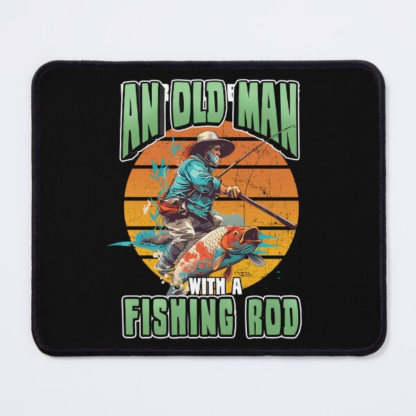 Item preview, Vintage Old Man Fishing Rod Tee designed and sold by LashondaGreen89.