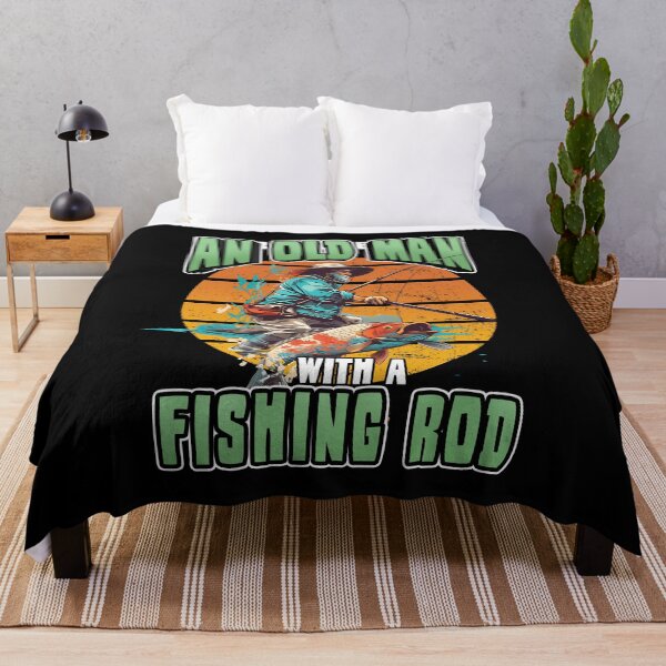 Item preview, Vintage Old Man Fishing Rod Tee designed and sold by LashondaGreen89.