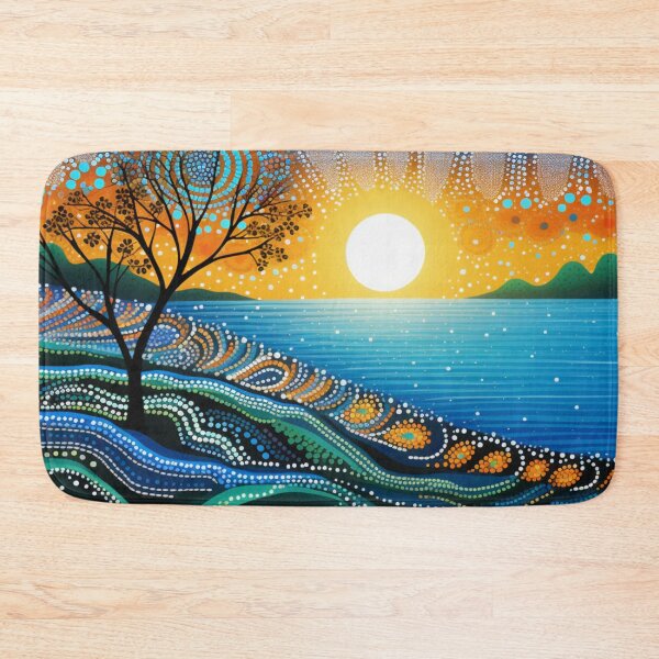 Item preview, Aboriginal Inspired Dot Art - Near the Great Barrier Reef designed and sold by GrinGalore.
