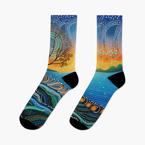 Item preview, Aboriginal Inspired Dot Art - Near the Great Barrier Reef designed and sold by GrinGalore.
