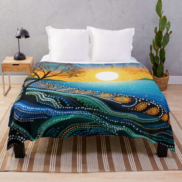 Item preview, Aboriginal Inspired Dot Art - Near the Great Barrier Reef designed and sold by GrinGalore.