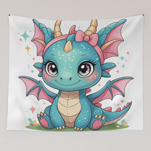 Item preview, Cute Baby Dragon Sticker Kawaii Motivational “You’re Doing Amazing” Design designed and sold by Trueways.
