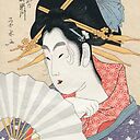 Japanese Woodprint Geisha With Fan Art Print By Rbent Redbubble