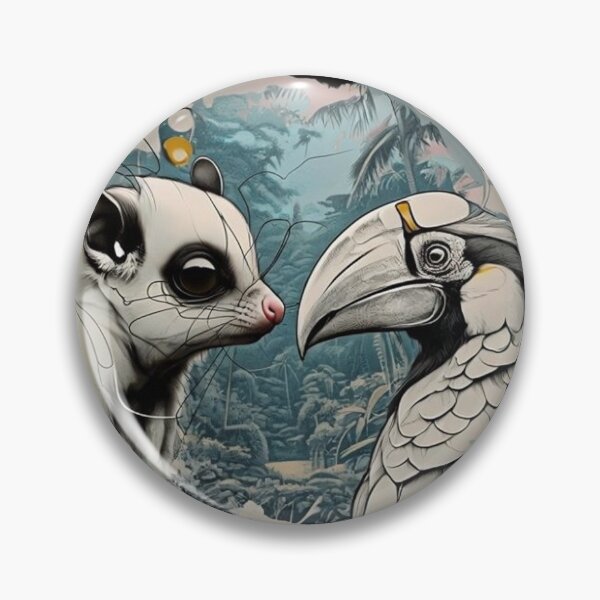 Item preview, Possum & Hornbill – Best Friends in the Papua New Guinea Rainforest✨ designed and sold by DiiStyle.