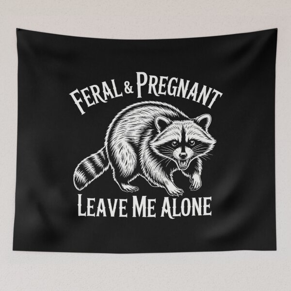 Item preview, Feral and Pregnant Racoon Maternity Mom To Be  designed and sold by Formatage.