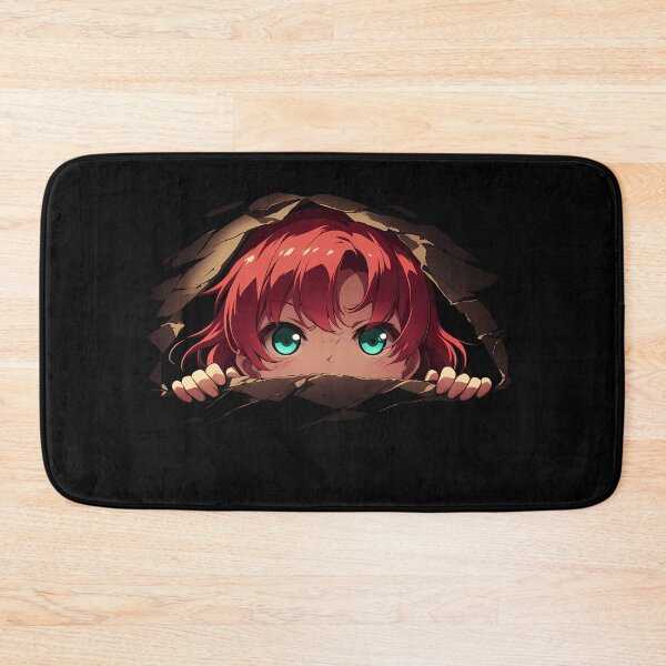 Item preview, Chise Hatori Ancient Magus Bride Chibi Peeking Cute Red Hair Anime designed and sold by TorbenKuhano.