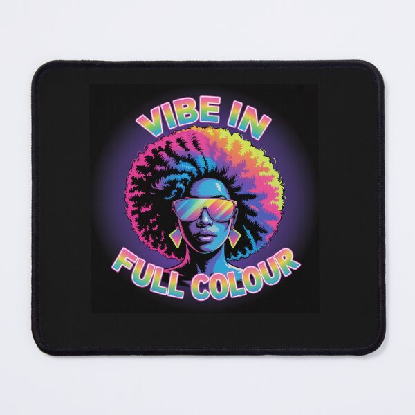 Item preview, Vibe in Full Colour Y2K Retro Neon Aesthetic Afro Futuristic Sunglasses Graphic T-Shirt designed and sold by Right-UR.