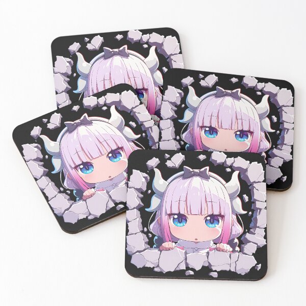 Item preview, Miss Kanna Kamui Kobayashi Maid Dragon Chibi Peeking Cute Blue Eyes Anime designed and sold by TorbenKuhano.