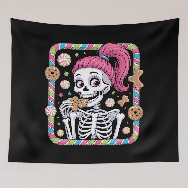 Item preview, Merry and Bright Gingerbread Skull Christmas Candy designed and sold by Bandikonsalez.
