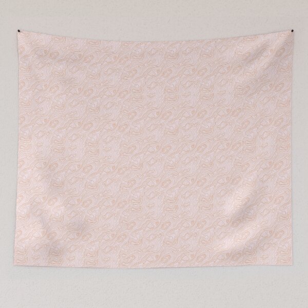 Item preview, Peach Topographic Line Art Pattern — Minimal Aesthetic Design designed and sold by Minimal_r_tist.