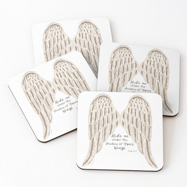 Artikelvorschau, Psalm 17:8 Hide Me - glaubensbasierter Aufkleber - dunkel entworfen und verkauft von Willow & Grace Designs.