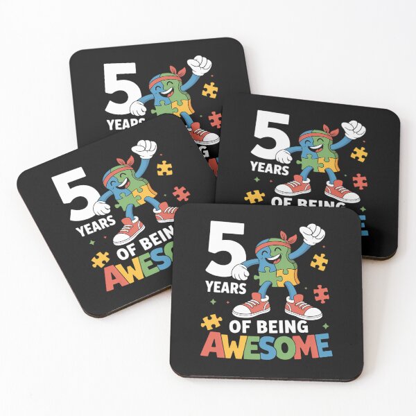 Item preview, 5 Year Old Birthday Autistic Boy Girl Autism Awareness designed and sold by Bandikonsalez.