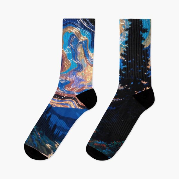 Item preview, Starlight Flowing Through the Forest, Cosmic River Under the Starry Sky, Celestial Landscape With Shimmering Stream designed and sold by KiraChie.