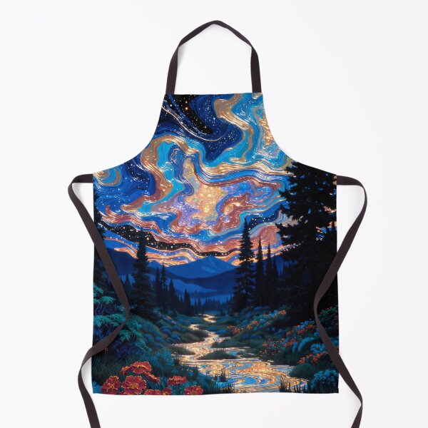 Item preview, Starlight Flowing Through the Forest, Cosmic River Under the Starry Sky, Celestial Landscape With Shimmering Stream designed and sold by KiraChie.