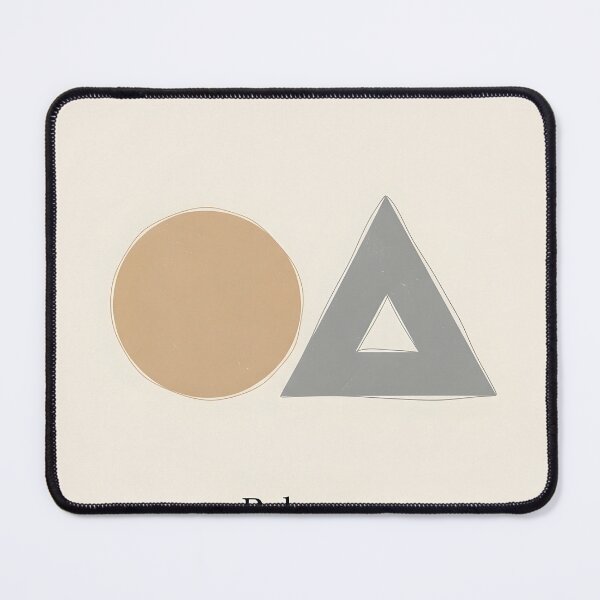 Artikelvorschau, Minimalistische, geometrische Kunst im Gleichgewicht: Harmonisches Design aus neutralem Beige-Kreis und grauem Dreieck entworfen und verkauft von Badis Mardessi.