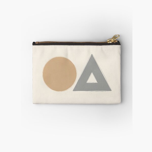 Item preview, Minimalist Balance Geometric Art: Neutral Beige Circle and Grey Triangle Harmony Design designed and sold by Badis Mardessi.