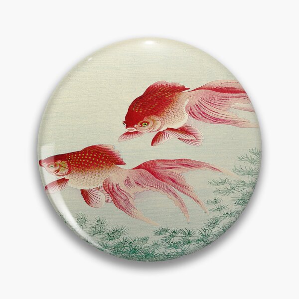 Item preview, Two Veiltail Goldfish | Ohara Koson Japanese Woodblock Print (1900–1936) designed and sold by UBU-space.