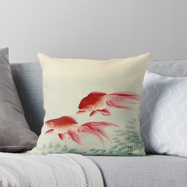 Item preview, Two Veiltail Goldfish | Ohara Koson Japanese Woodblock Print (1900–1936) designed and sold by UBU-space.
