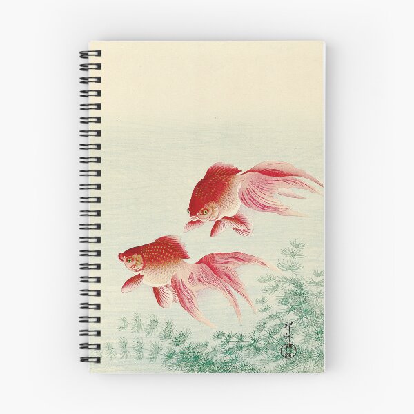 Item preview, Two Veiltail Goldfish | Ohara Koson Japanese Woodblock Print (1900–1936) designed and sold by UBU-space.