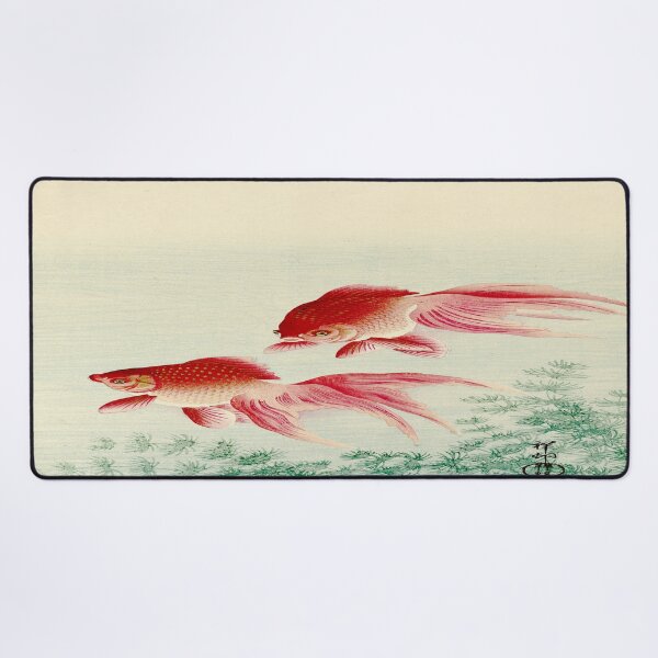 Item preview, Two Veiltail Goldfish | Ohara Koson Japanese Woodblock Print (1900–1936) designed and sold by UBU-space.