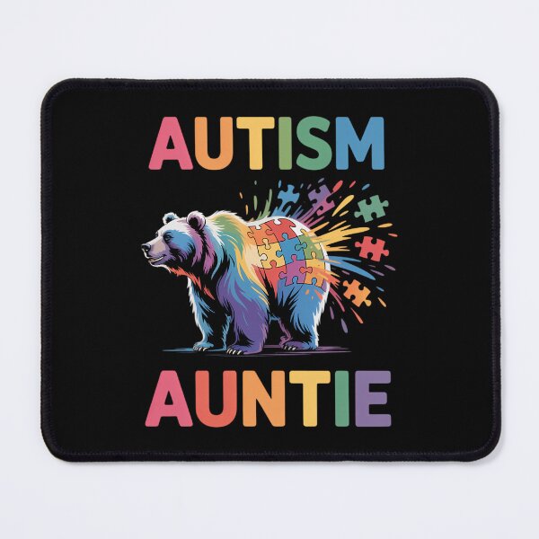 Item preview, Autism Auntie Colorful Rainbow Auntie Bear Autism Awareness designed and sold by Bandikonsalez.