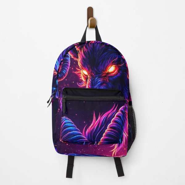 Item preview, Neon Ram Spirit – Vaporwave Cosmic Beast Art designed and sold by GolabMagic.