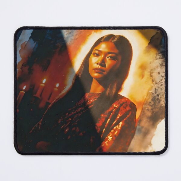 Item preview, Moody Retro Portrait Overlaid with Abstract Shapes designed and sold by Koalangel.