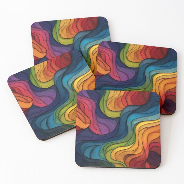 Item preview, Abstract pattern rainbow world designed and sold by SmileshareShop.