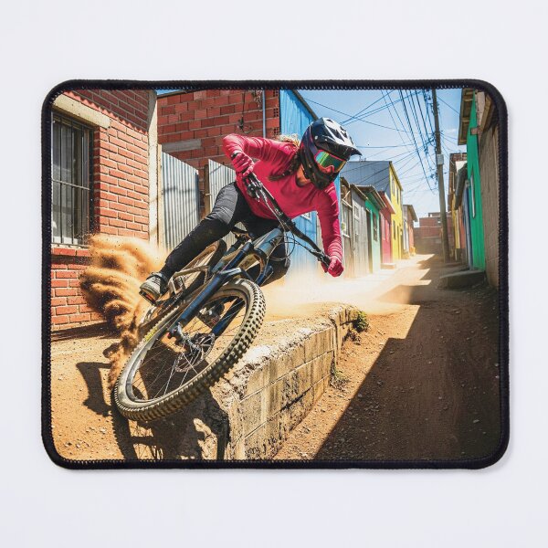 Item preview, Fearless Rider Carves Aggressively Through Alley Dirt Turn. designed and sold by Hinson MTB Visuals.