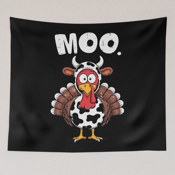 Item preview, Day Thanksgiving Turkey Festive Moo Cow Funny Holiday 90s designed and sold by rebeccathanuos.
