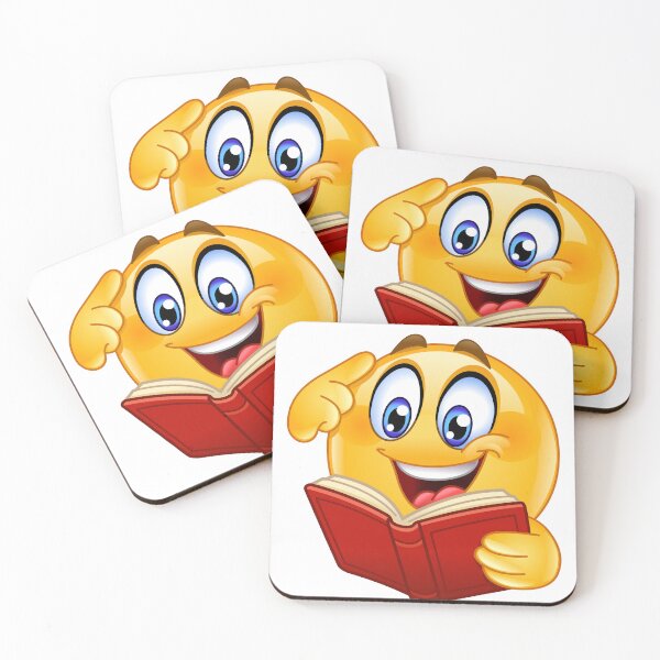 Item preview, Smiling Reading Emoji Illustration designed and sold by logocity63.
