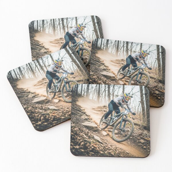 Item preview, Forest Descent Over Loose Gravel, Roots, and Jagged Rocks. designed and sold by Hinson MTB Visuals.