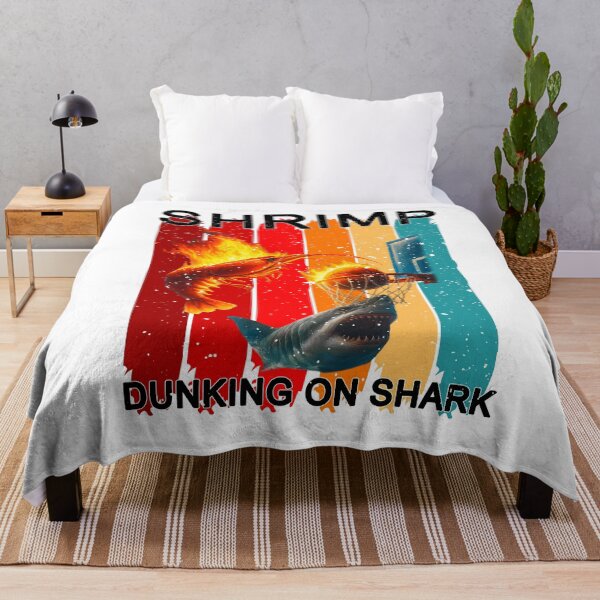 Item preview, Flaming Shrimp Dunks on Shark T-Shirt designed and sold by LashondaGreen89.