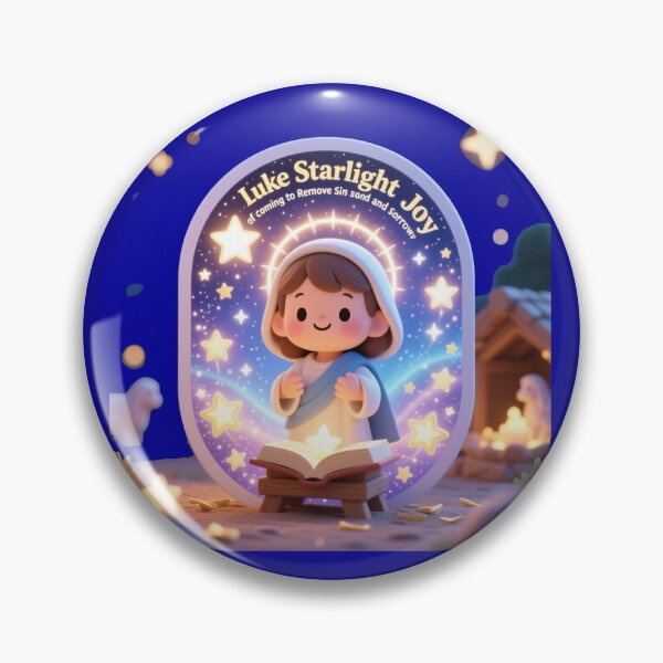 Item preview, Radiant Starlight Joy – Luke 2:10 3D Label , designed and sold by PaintMeWorld.