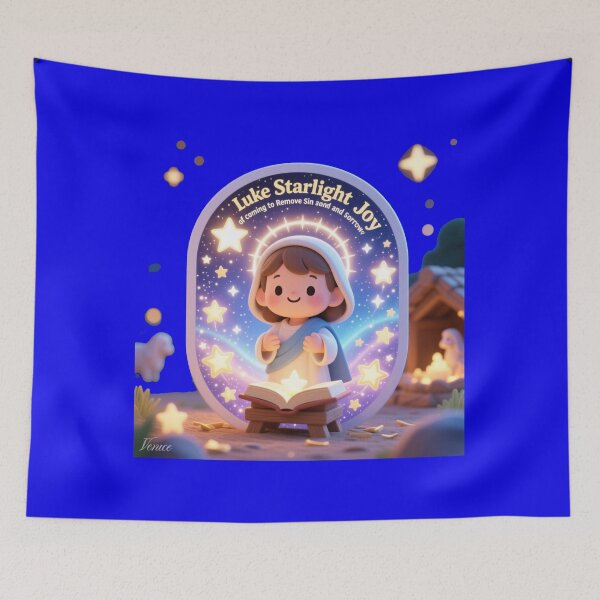 Item preview, Radiant Starlight Joy – Luke 2:10 3D Label , designed and sold by PaintMeWorld.