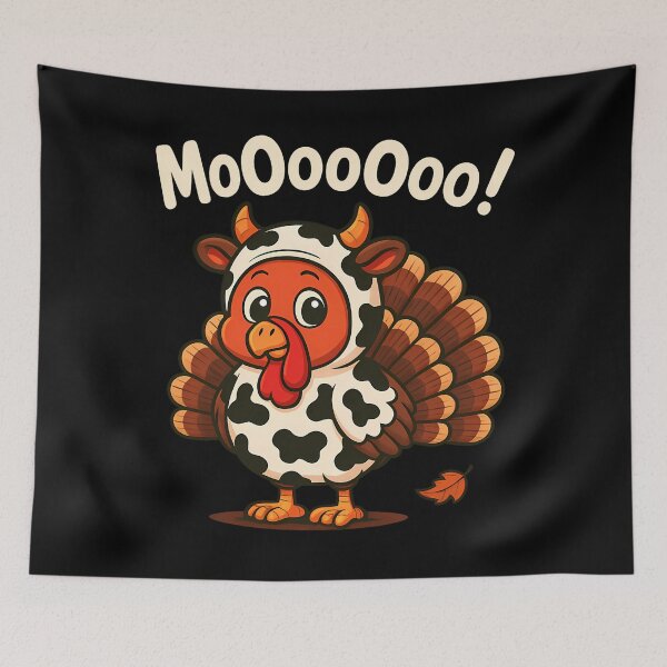 Item preview, Festive Cow Day Funny Moo Turkey Holiday Thanksgiving 90s designed and sold by rebeccathanuos.