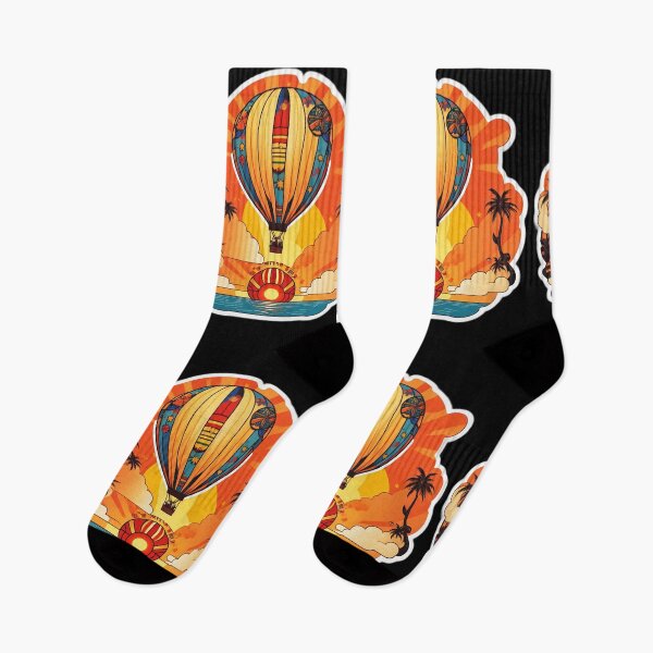 Item preview, Hot Air Balloon at Sunset in Hawaii with Palm Trees designed and sold by NautiChic.