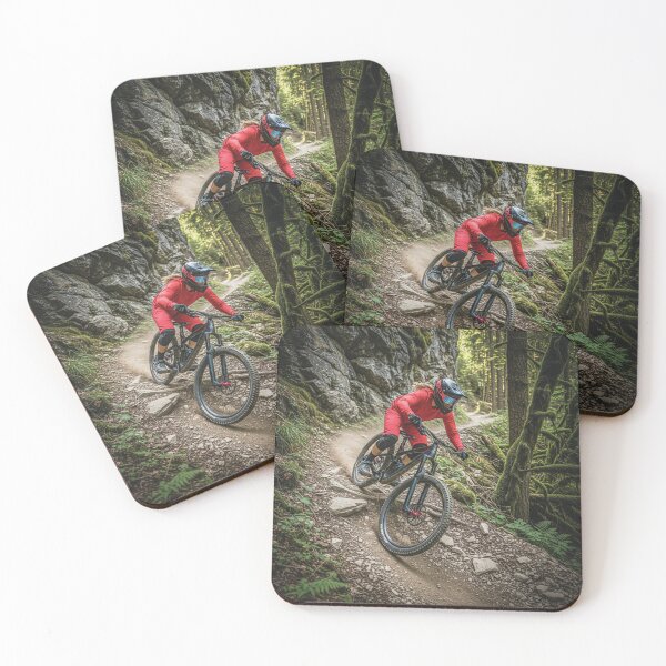 Item preview, Forest Fracture - the trail feels like a broken scar through wild terrain. designed and sold by Hinson MTB Visuals.