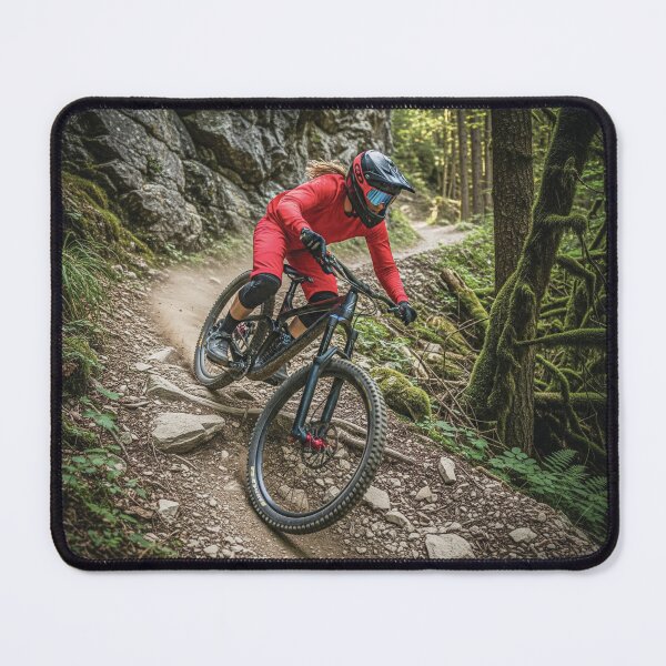 Item preview, Forest Fracture - the trail feels like a broken scar through wild terrain. designed and sold by Hinson MTB Visuals.