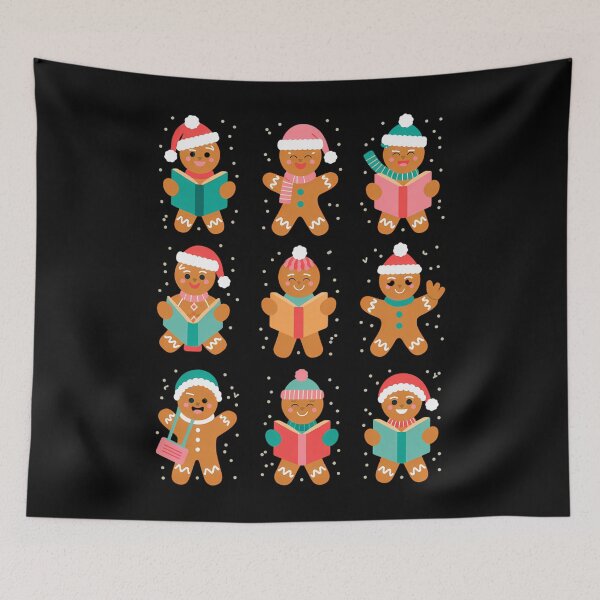 Item preview, Christmas Library Gingerbread Books Lovers Bookworm designed and sold by georgiaarsnal.
