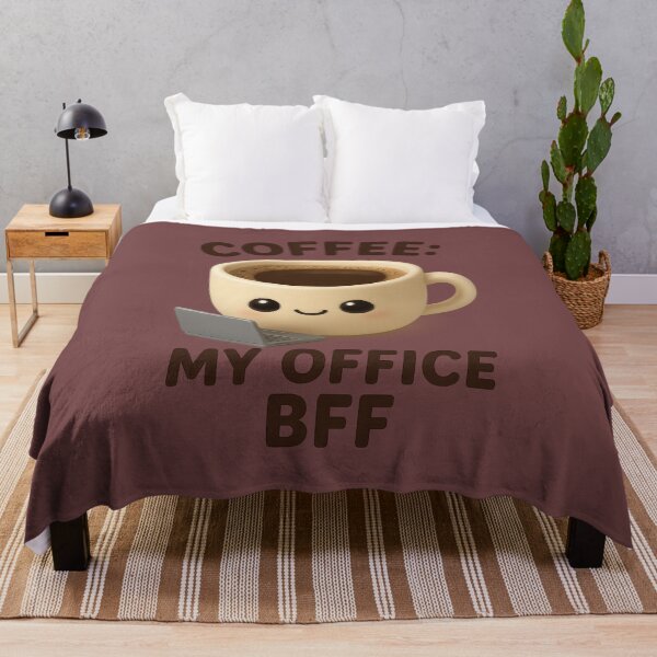 Item preview, Cute Coffee Cup With Laptop - Coffee: My Office BFF | Kawaii Office Humor designed and sold by Moons Studio.