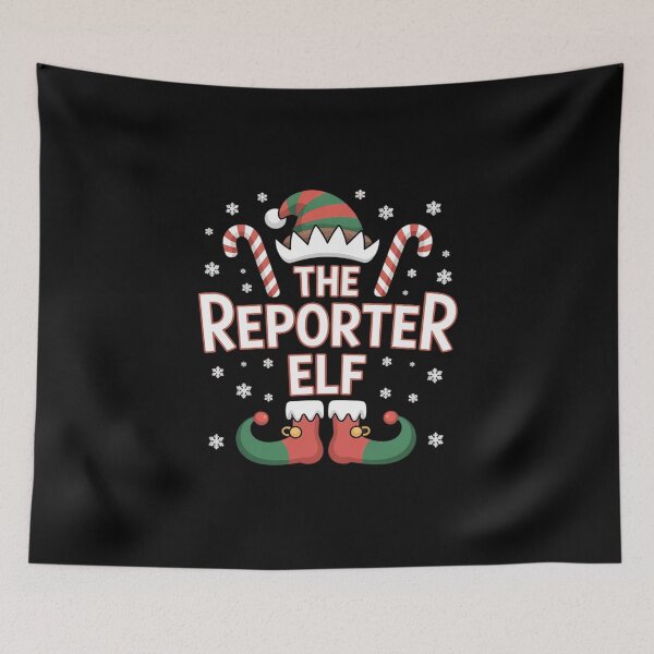Item preview, Chirstmas The Reporter Elf Press Journalist Profession designed and sold by khorbiasieno.