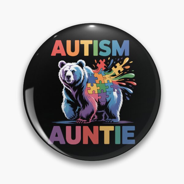 Item preview, Autism Auntie Colorful Rainbow Auntie Bear Autism Awareness designed and sold by ValerieRodrigue.