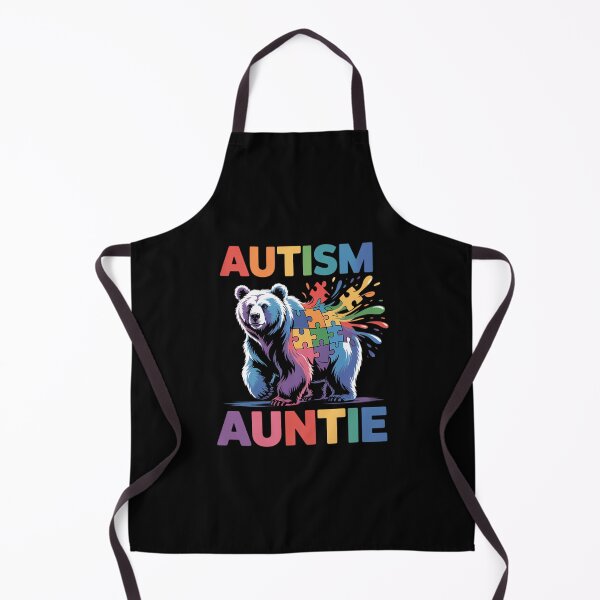 Item preview, Autism Auntie Colorful Rainbow Auntie Bear Autism Awareness designed and sold by ValerieRodrigue.