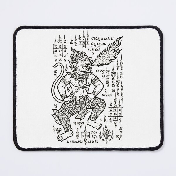 Item preview, Hanuman Fire Breathing Sak Yant – Powerful Protection Thai Mythical Tattoo Design designed and sold by Sksticker991.