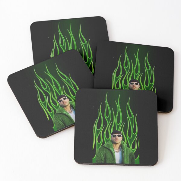Item preview, Feid Neon Green Flames – Urban Latin Aesthetic Design designed and sold by Aliyah Niko.