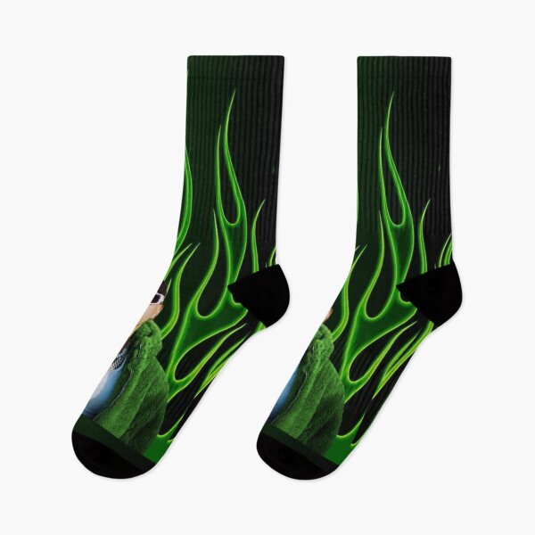 Item preview, Feid Neon Green Flames – Urban Latin Aesthetic Design designed and sold by Aliyah Niko.