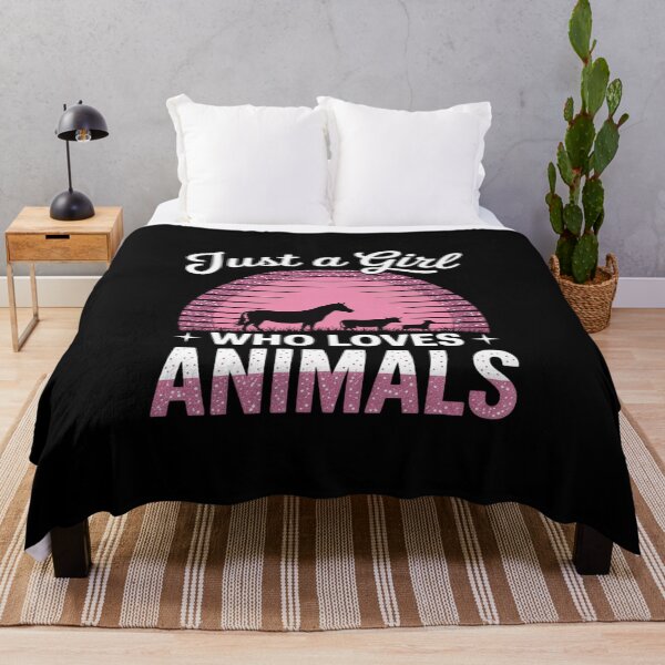 Item preview, Just A Girl Who Loves Animals Cute Animal Lover Women Girls designed and sold by InspiredFoul.
