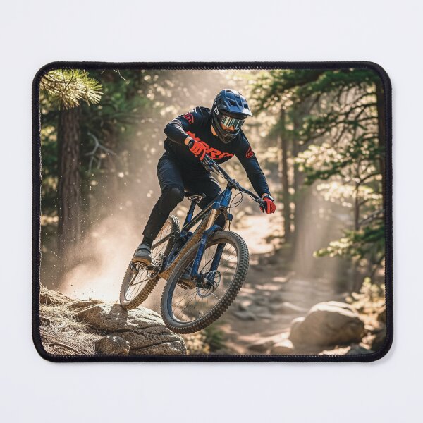 Item preview, Sunbeams and Speed on the Forest Descent. designed and sold by Hinson MTB Visuals.