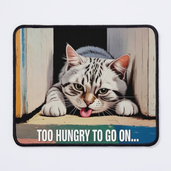 Item preview, Too Hungry To Go On – Funny Hungry Cat Quote Design designed and sold by RDRdesign.